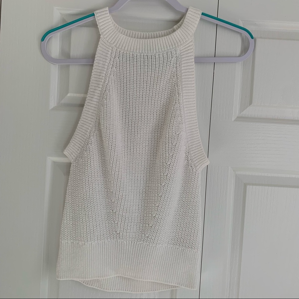 Knit High Neck Halter Top